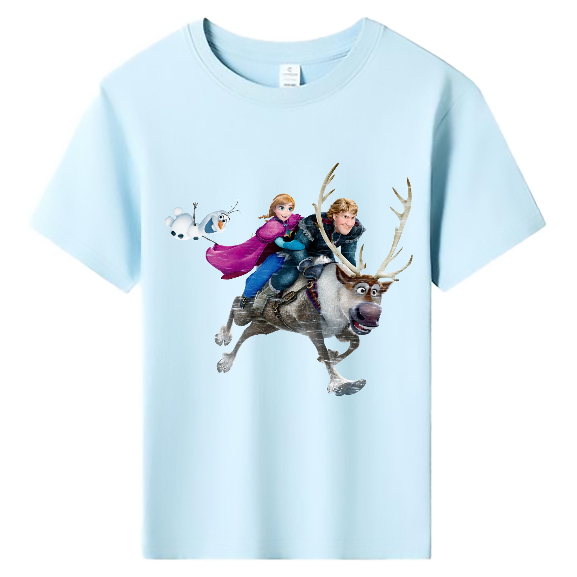 （画像用） アナと雪の女王 アンナ エルサ Frozen Anna Elsa 綿100％キッズTシャツ（フロントプリント）